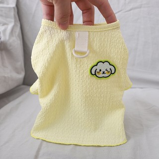 Áo thun xuân hè dễ thương chống bẩn có khóa kéo dắt thú cưng đi dạo