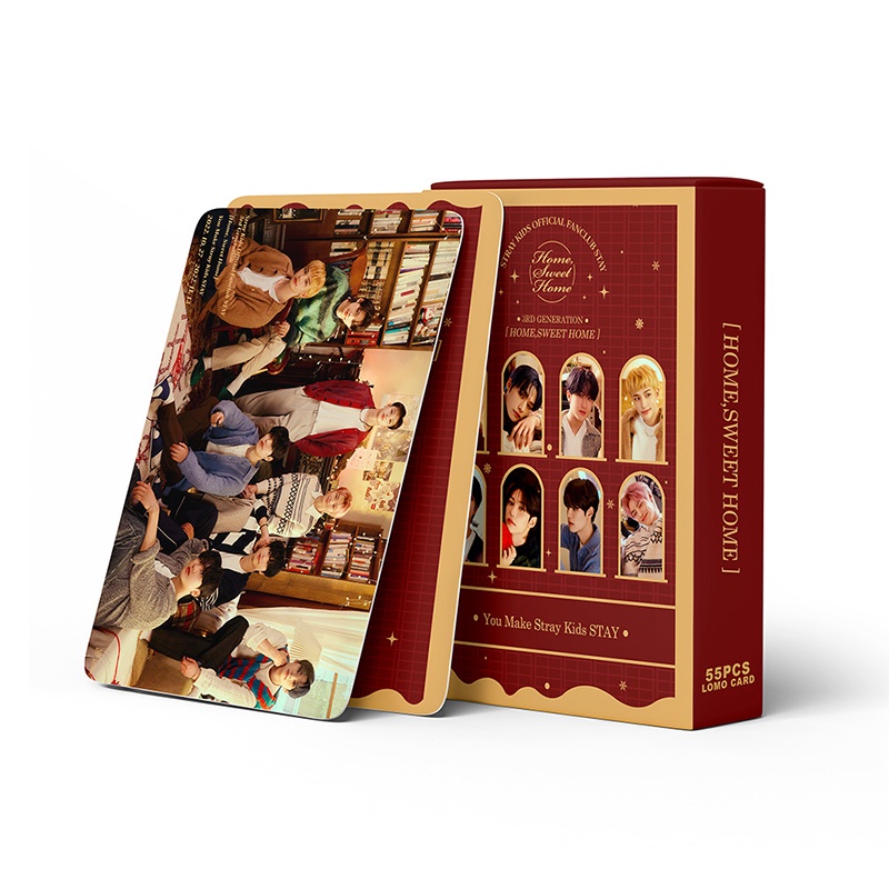 Set 55 Tấm Thẻ Ảnh Lomo Các Thành Viên Nhóm Nhạc Stray Kids
