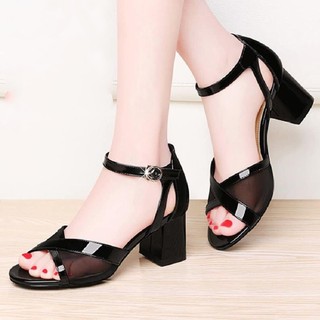 Giày sandal cao gót nữ hở mũi gót vuông 5p thời thượng - CG364