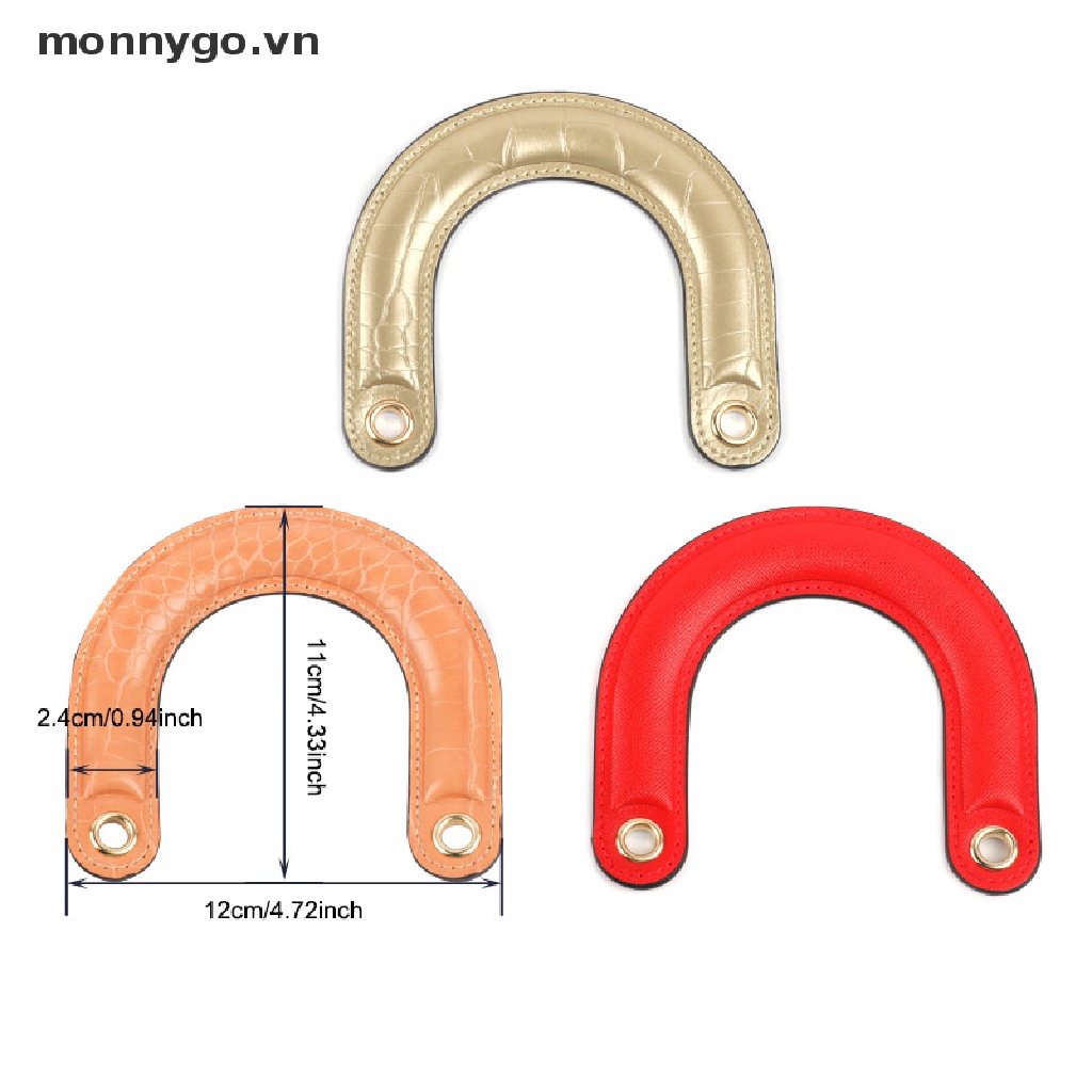 Monnygo Ví Cầm Tay Bằng Da PU Hình Bán Nguyệt Màu Trơn Thay Thế Cho Nữ