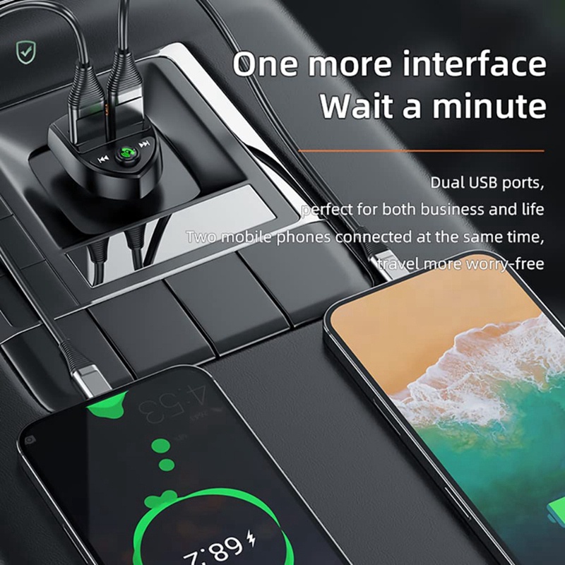 Bộ Chuyển Đổi Bluetooth FM Không Dây Hỗ Trợ MP3 Thẻ TF Cho Xe Hơi