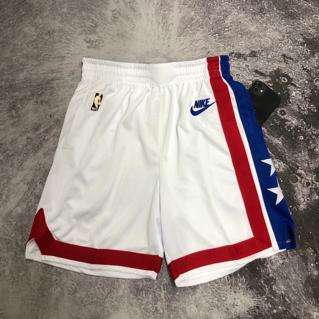 Quần Short Thể Thao Bóng Rổ In Chữ Brooklyn Nets 23 Màu Trắng Dáng Rộng Thời Trang Cho Nam