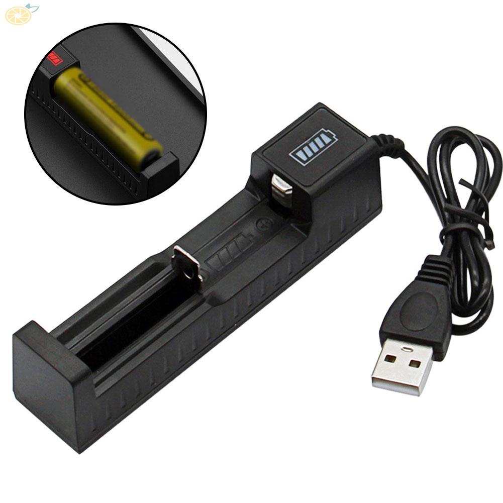 【VARSTR】Battery Charger Single 1pc ABS Anti-battery For 16340 14500 26650 3.7V