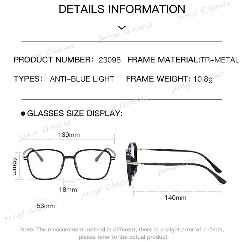 Kính Chống Tia Bức Xạ Mặt Trời Tròng Vuông Phong Cách Cổ Điển Thời Trang Cho Nam Và Nữ