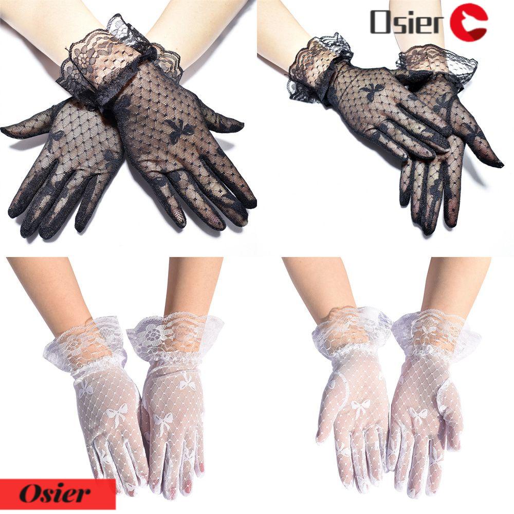 Găng Tay Ren Toàn Bộ Ngón Thắt Nơ Gợi Cảm Cho Nữ Dự Tiệc OSIER1