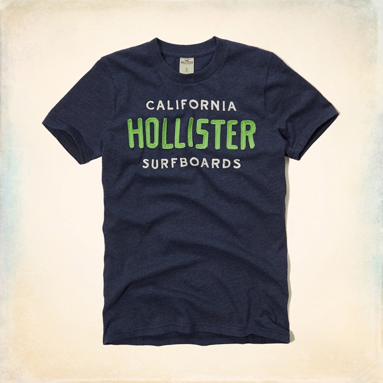 Hollister Áo Thun cotton Tay Ngắn Cổ Thuyền Phong Cách Âu Mỹ Thời Trang Mùa Hè Cho Nam