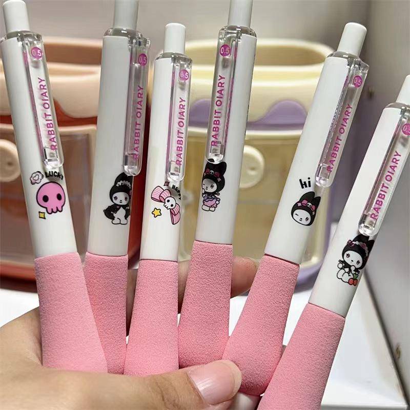 1 Bút Bi Ngòi 0.5mm Có Chi Tiết Sanrio Kuromi Dễ Thương