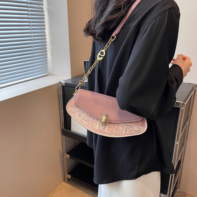 Túi Đeo Vai Thêu Chữ Phong Cách Âu Mỹ Thời Trang 2023 Cho Nữ