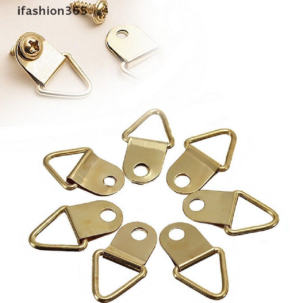 Set 20 Móc Treo Khung Ảnh Hình Tam Giác Bằng Đồng Thau Mạ Vàng