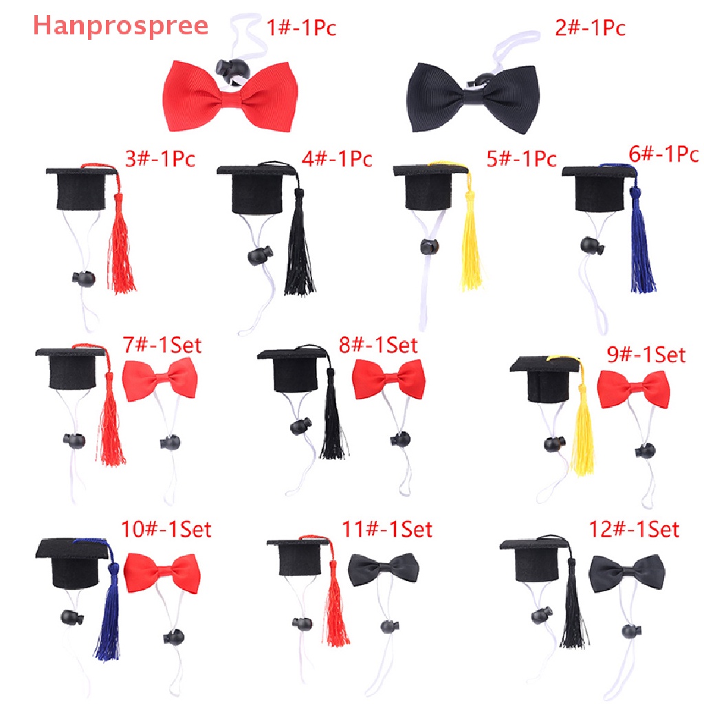 Bộ Phụ Kiện Trang Trí Búp Bê Hanprospree > Mũ Tốt Nghiệp Mini Hình Nơ Xinh Xắn