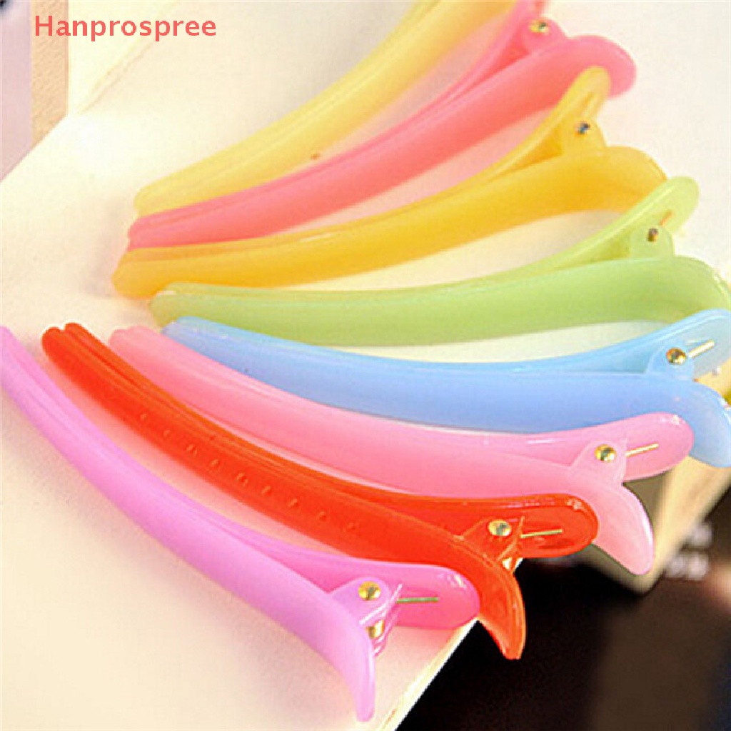 Set 10 Kẹp Tóc Răng Cá Sấu Bằng Nhựa Nhiều Màu Sắc DIY Cho Nữ