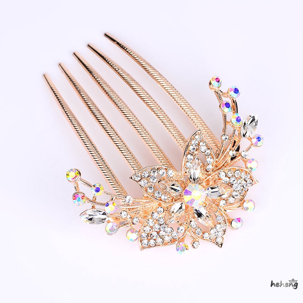 Lược Hợp Kim Đính Kim Cương Lấp Lánh Thanh Lịch Cho Mẹ Và Con Gái