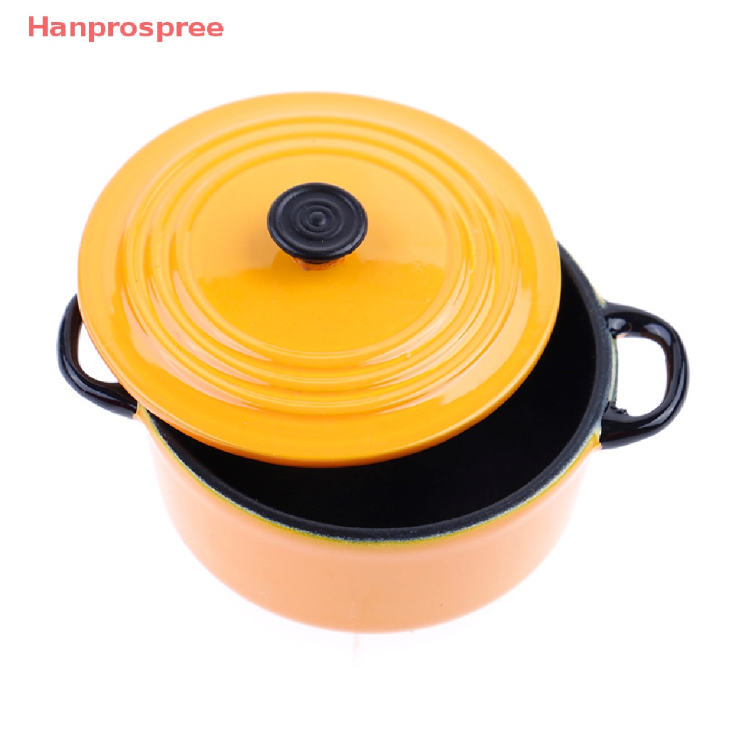 Hanprospree &gt; Nồi Nấu Ăn Mini 34 * 17mm 1: 12 Cho Nhà Búp Bê