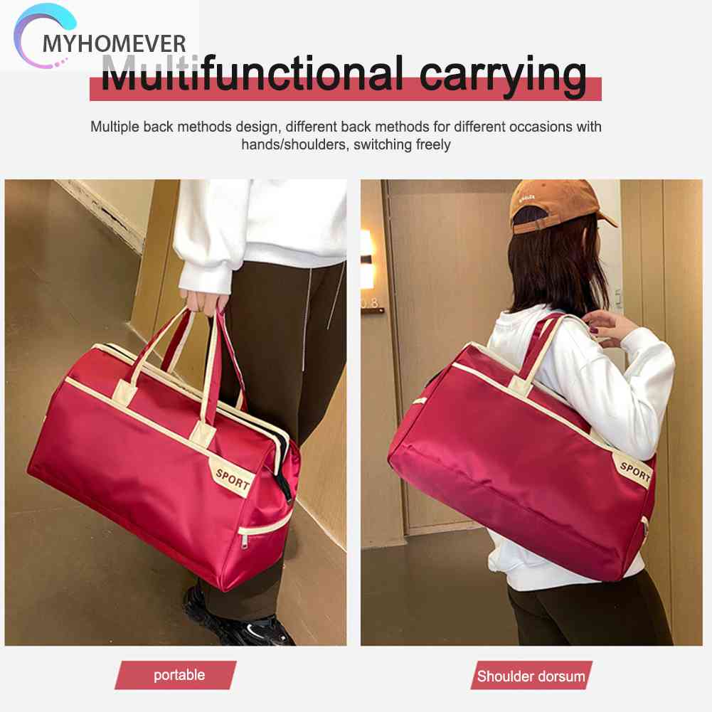 Túi Đựng Đồ Tập Thể Thao Bằng Vải Oxford Sức Chứa Lớn Có Khóa Kéo Dành Cho Nam Nữ