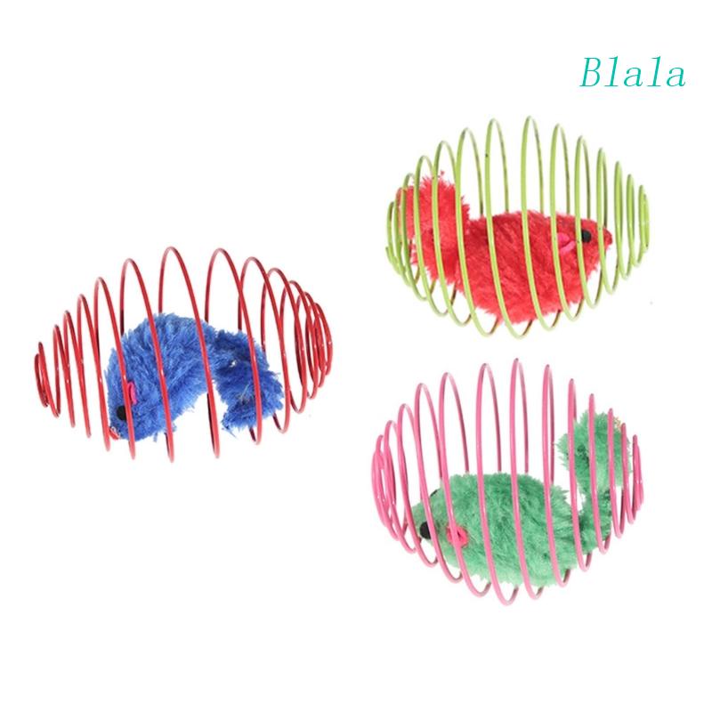 Đồ Chơi Quả Bóng Đính Chuột Bông Dây Sắt Tương Tác Với Mèo Cưng