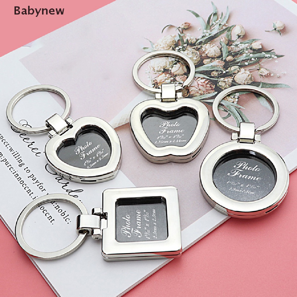 < Babynew > Móc Khóa Kim Loại Mặt Khung Ảnh Rỗng Sáng Tạo Cá Tính