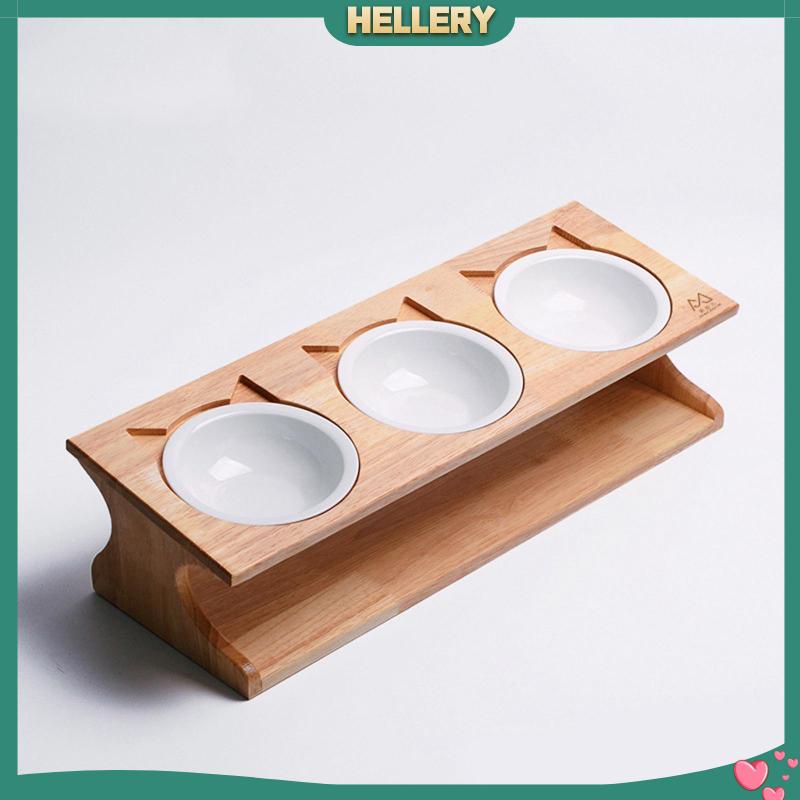 Bát Gỗ Đựng Thức Ăn Cho Mèo 3 Trong 1