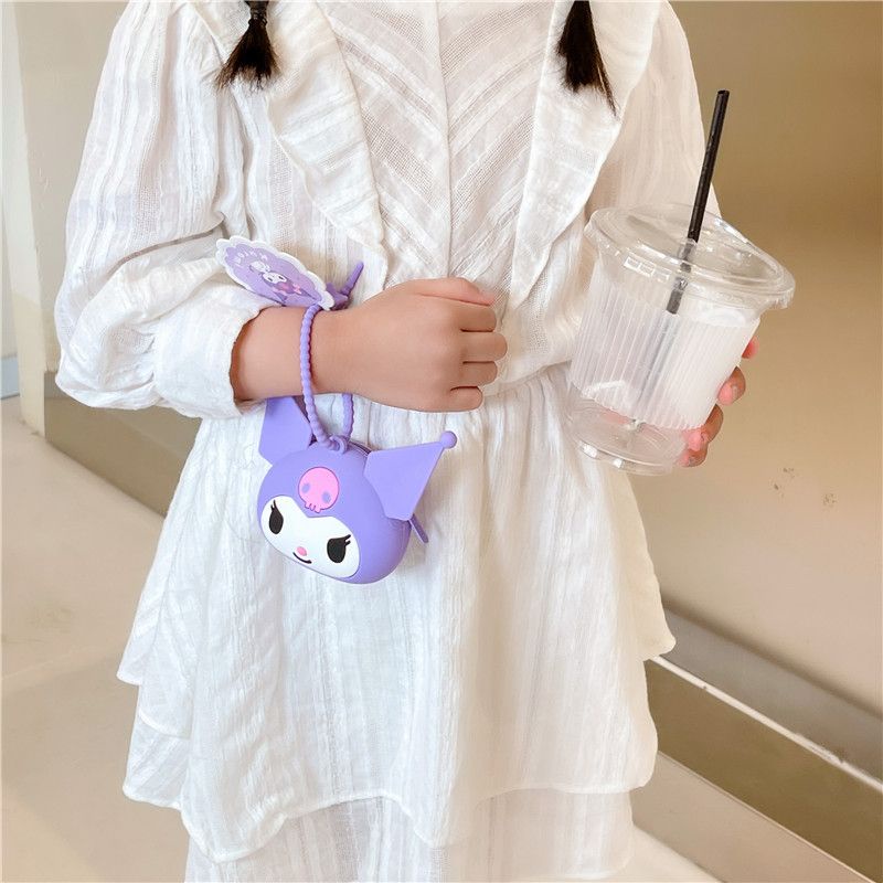SANRIO Ví Silicon Mini Đựng Tiền Xu Tạo Hình Kuromi KT My Melody Cinnamoroll Dễ Thương Cho Bé
