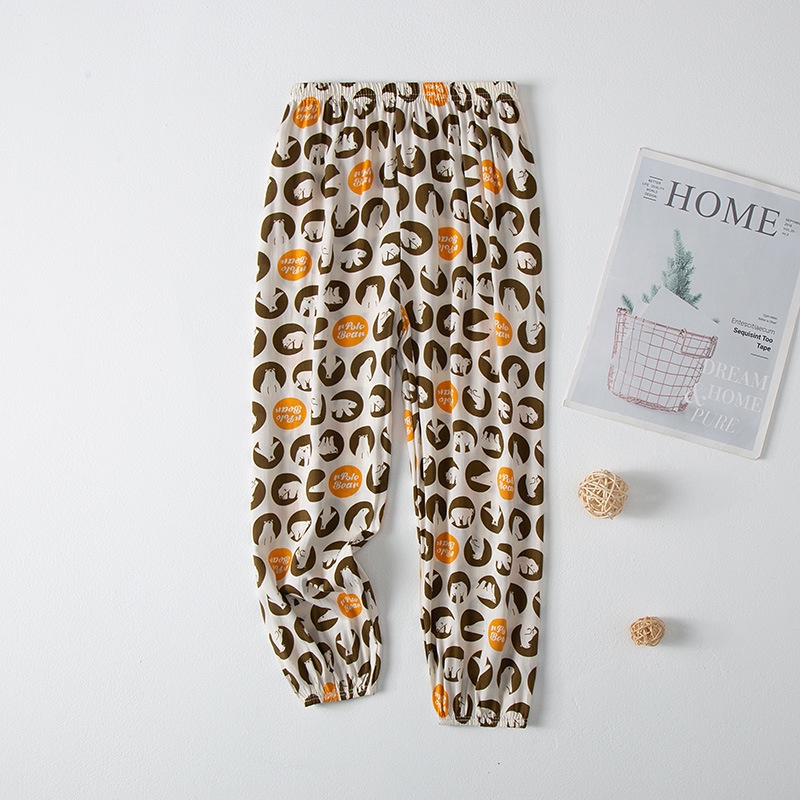 Quần Dài Vải Cotton Lụa Dáng Rộng 90-150cm Chống Muỗi Dành Cho Bé Trai Gái