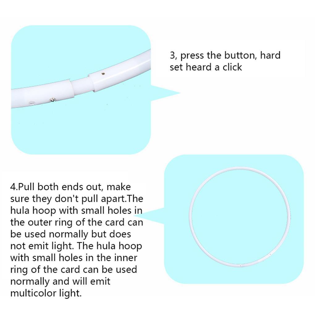 Vòng Lắc 10 Bóng LED Có Thể Tháo Rời Hỗ Trợ Giảm Cân Cho Người Lớn Và Trẻ Em