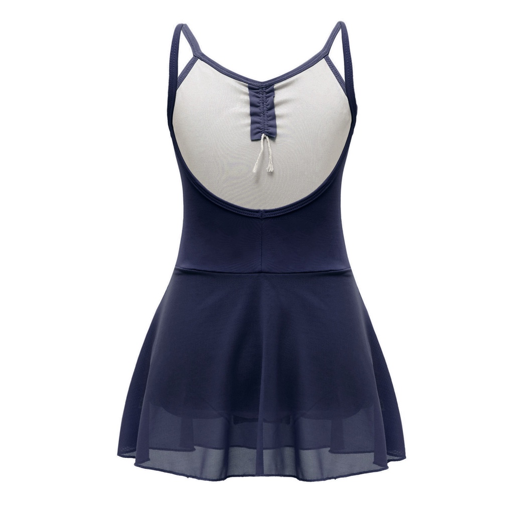 Trẻ Em Bé Gái Khiêu Vũ Quần Áo Suspender V Neckline Ruched Mặt Trước Không Lưng Màu Trơn Kiểm Tra Thể Chất Đầm Ballet Quốc Gia