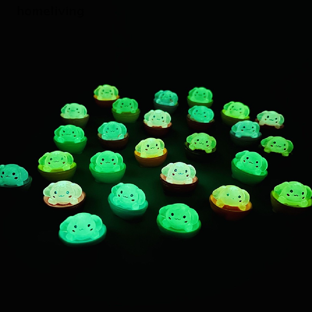 Set 2 Chú Chó Hoạt Hình Bằng Nhựa Resin Dạ Quang Đáng Yêu Sáng Tạo Trang Trí Nội Thất