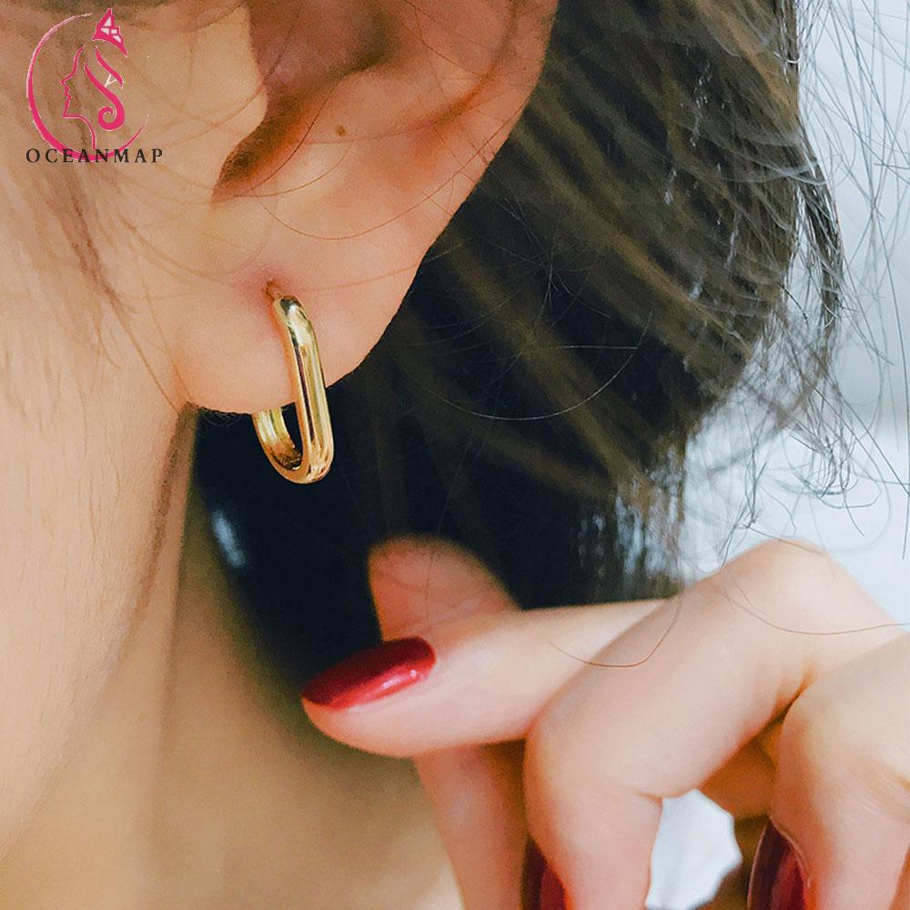 Khuyên Tai Nữ Trang Dáng Tròn Tạo Hình Độc Đáo