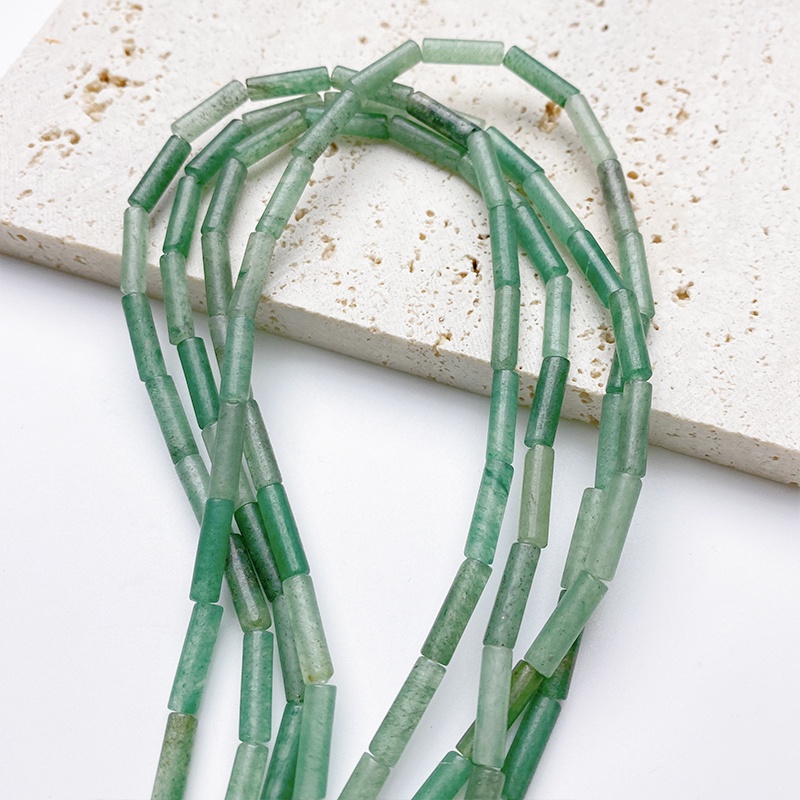 Vòng cổ vàng hạt charm Bộ 5 Hạt Đá Mã Não Tự Nhiên 4 * 13mm Tự Làm Vòng Tay / Dây Chuyền