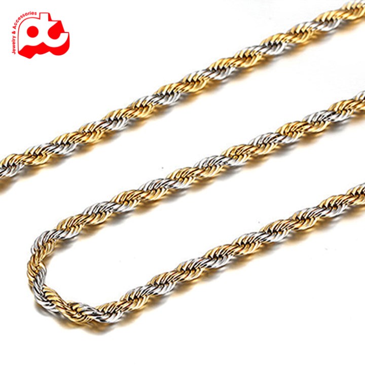 Dây chuyền xoắn nam buộc tàu titan cao cấp đẹp titan thép không gỉ ahihi.official PTDCNA07