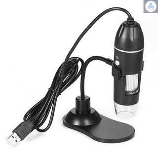 Digital Zoom Microscope USB Handheld & Desktop Magnifier 0.3MP Camera 8-LED Light Magnifying Glass 1000X Magnification for Windows/Mac System with Stand