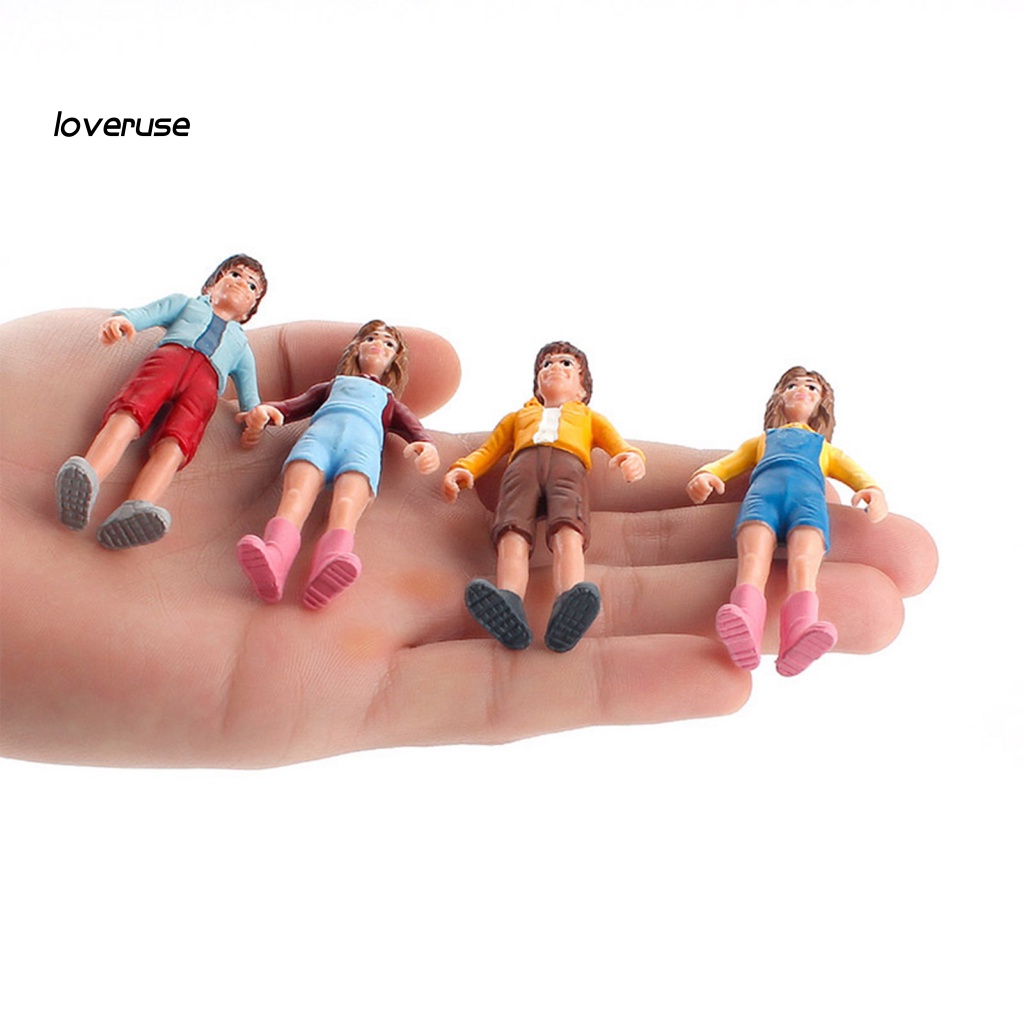 Bộ 4 Mô Hình Búp Bê Để Bàn Trang Trí