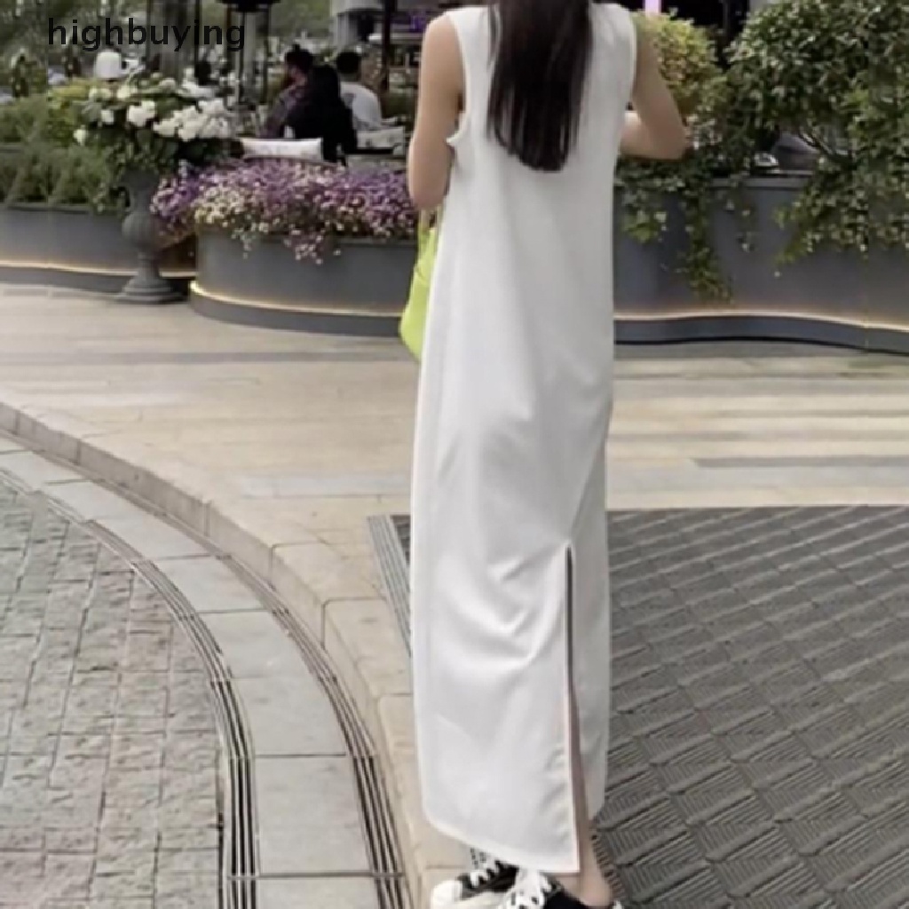 Đầm Dài In Chữ Thời Trang Hè Xinh Xắn Cho Nữ