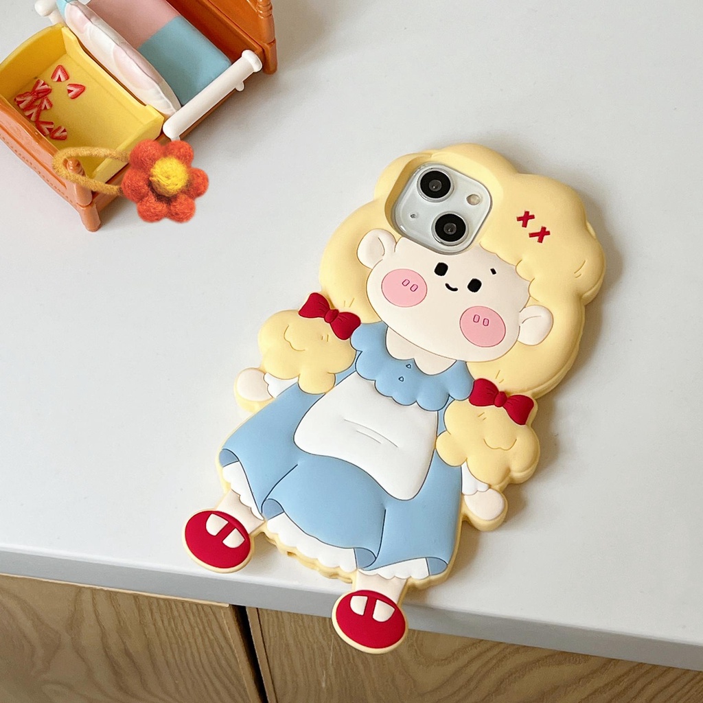 Ốp Điện Thoại Silicon tpu Mềm Hình Hoạt Hình 3D Bảo Vệ Toàn Diện Cho iPhone 14 13 Pro MAX 12 11