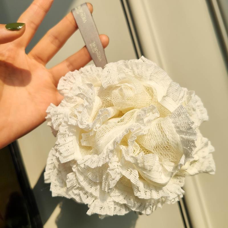 Bông Tắm Siêu Mềm Tạo Bọt Hình Bông Hoa Dễ Thương Cho Bé Gái Lưng