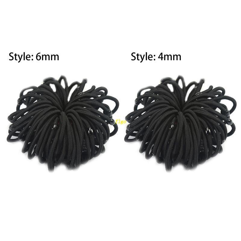 Set 50 Dây Cột Tóc Co Giãn Nhiều Màu Sắc Thời Trang Dành Cho Nữ