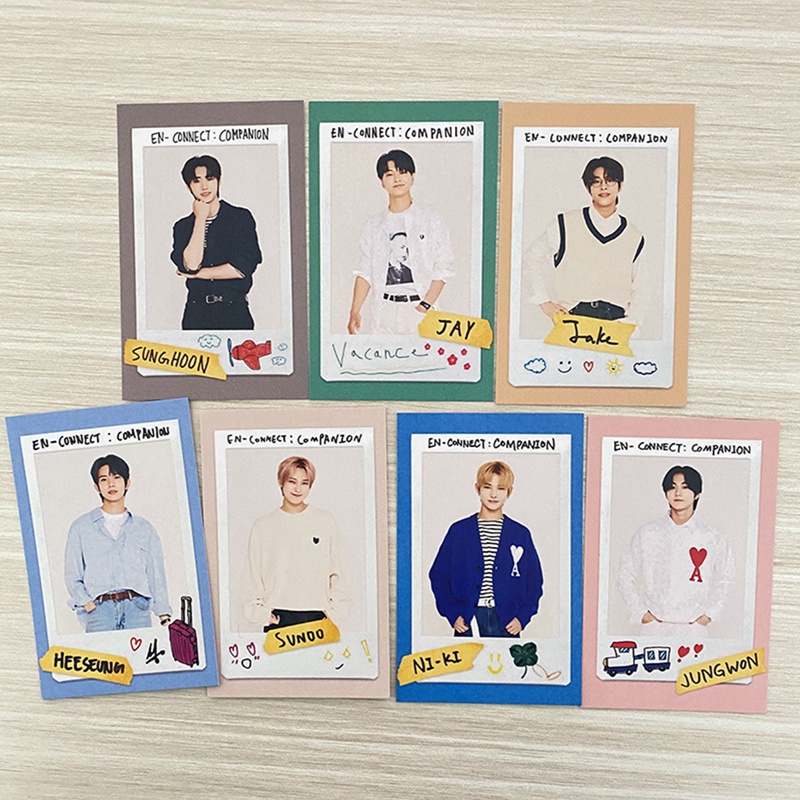 Set 3 Tấm Thẻ Hình Lomo Các Thành Viên Nhóm Nhạc Kpop E Eunhypen