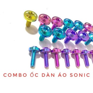 (GR5 XỊN) Combo full ốc titan dàn áo Sonic 150