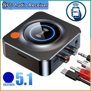 Bộ thu tín hiệu bluetooth 5.1 nfc 3.5mm aux rca cho loa xe hơi