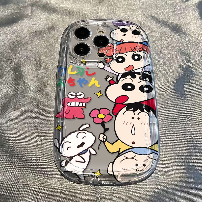 ✅Ốp Điện Thoại Mềm Trong Suốt Chống Sốc Hình Shin-Chan / Khủng Long Cho Iphone14 / promaxxr 11xs / 8p 71213