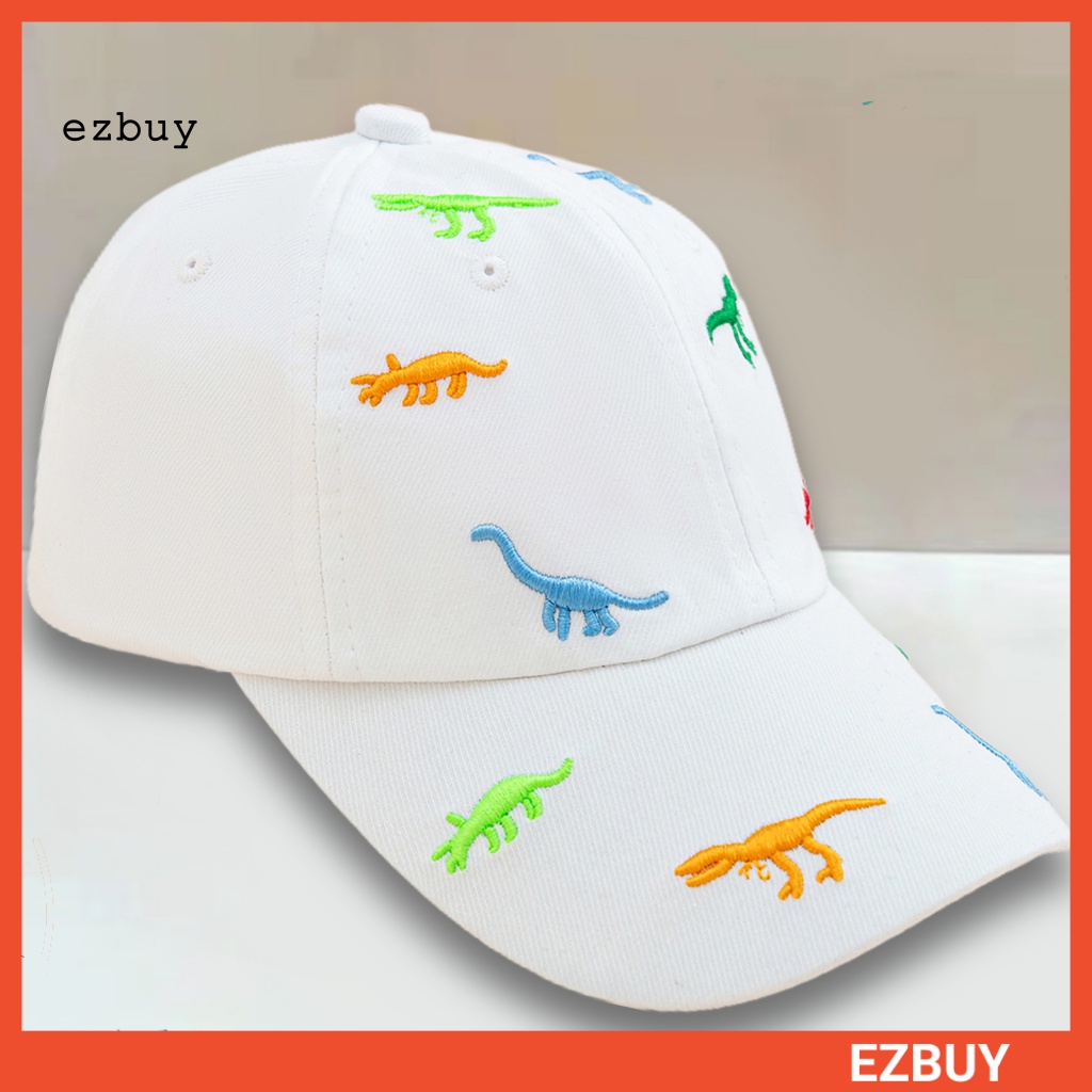 Mũ Lưỡi Trai Thêu Hình Khủng Long Hoạt Hình Thoáng Khí Thoải Mái Dành Cho Trẻ Em