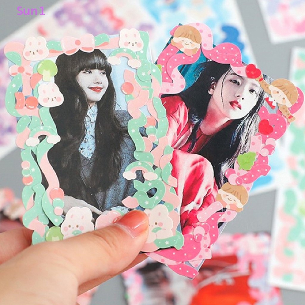 Sun1 > 12 Tờ Nhãn Dán Ruy Băng Màu Mưa Trang Trí Album Ảnh DIY