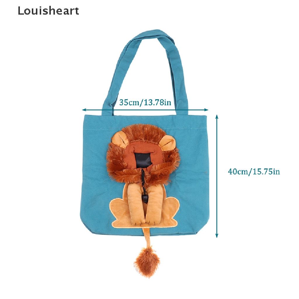 Louisheart Túi Đeo Vai Hình Sư Tử Chất Liệu Canvas Thoáng Khí Thời Trang Cho Thú Cưng TFG