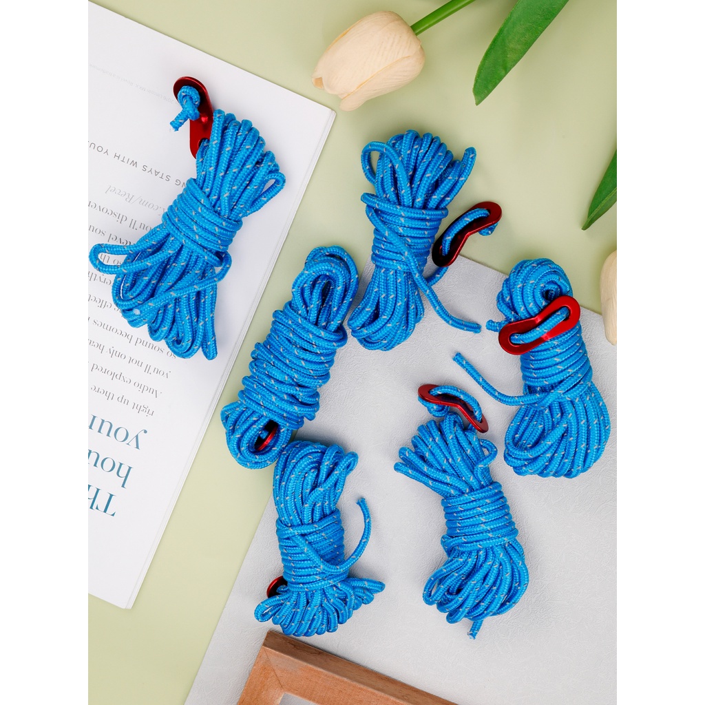 Túi Đựng Dây Thừng Cắm Trại Phản Quang 4mm 6 Ngăn Tiện Dụng