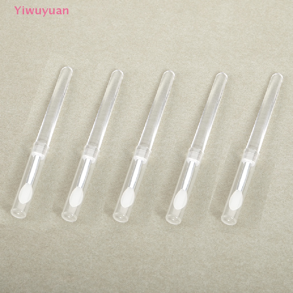 <Yiwuyuan> 1/5pcs Portable Lip Gloss Applicator al Silicone Lip Brushes New