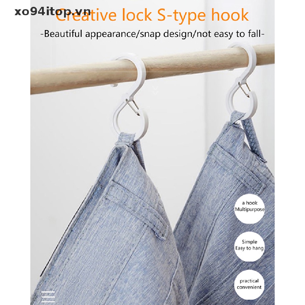 Set 8 Móc Treo Quần Áo Hình Chữ S Tiện Dụng