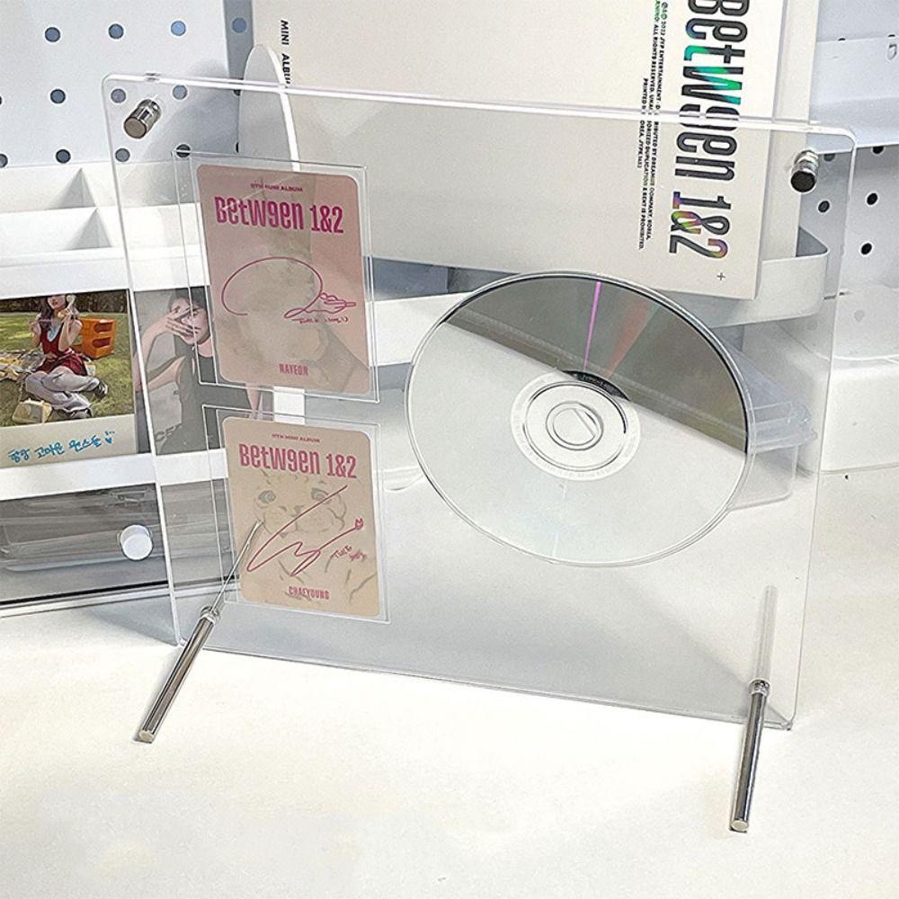 KUNHEV Giá Đỡ Trưng Bày Đĩa CD Bằng Acrylic 3Inch Trang Trí Nhà Cửa