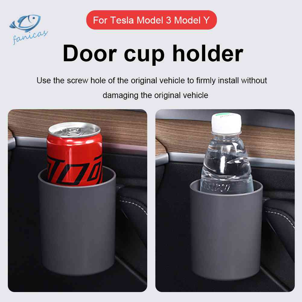 Bộ 4 Giá Đỡ Cốc Nước Gắn Cửa Xe Hơi Tesla Model 3 Y