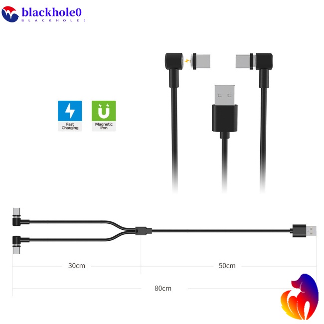 Dây Cáp Sạc Usb 2 Trong 1 Có Nam Châm Tương Thích Với Switch / Ps5 / Psvr2