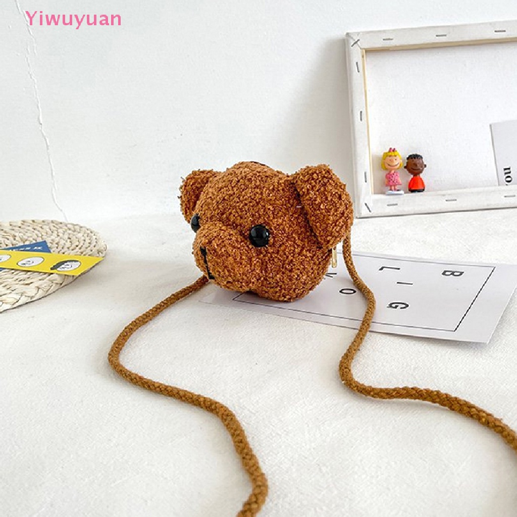 Túi Đeo Chéo Hình Gấu Nhồi Bông Dễ Thương Cho Bé Mới