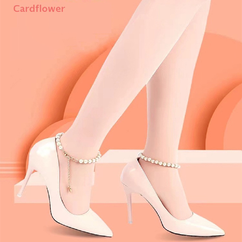 1 Cặp Dây Đeo Mắt Cá Chân Đính Đá Và Ngọc Trai Cho Giày Cao Gót Mới